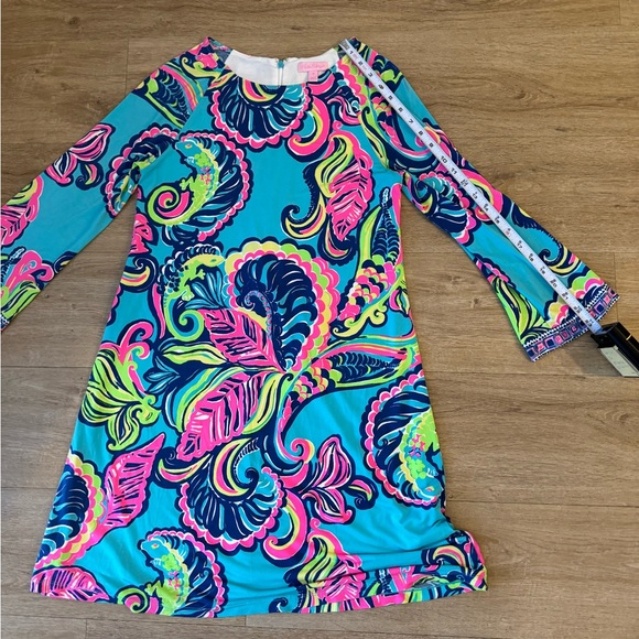 Lilly Pulitzer Bellavista Swing Dress Sea Blue Private Island Engineered - Picture 11 of 11